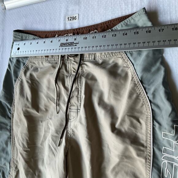 O’Neill Men’s Swimming Trunks size 34, Beige & Gray, Zipped Hidden Pocket - Picture 2 of 10